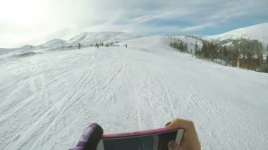 Smartphone Kayak pistleri üzerinde çekim