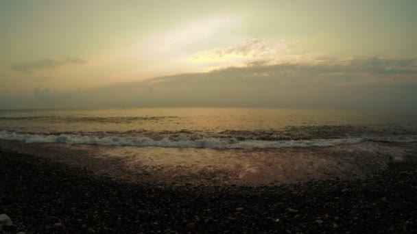 Tramonto sul mare sera — Video Stock