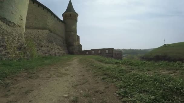 View on old castle — Stock Video