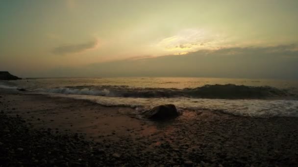 Tramonto sul mare sera — Video Stock