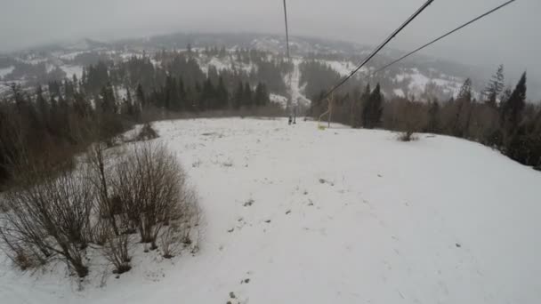 Vista elevador de esqui — Vídeo de Stock