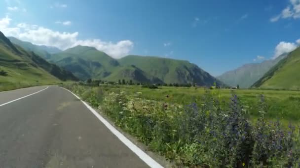 バイクから山の道 — ストック動画