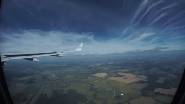 Blick aus dem Flugzeug — Stockvideo