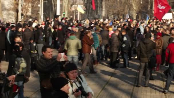 Ação de protesto em Dnepropetrovsk — Vídeo de Stock