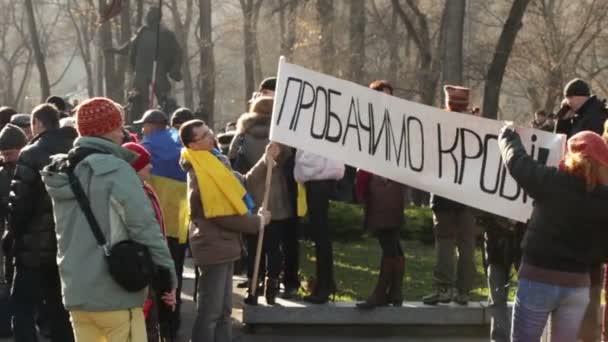 Protest action in Dnepropetrovsk — Stock Video