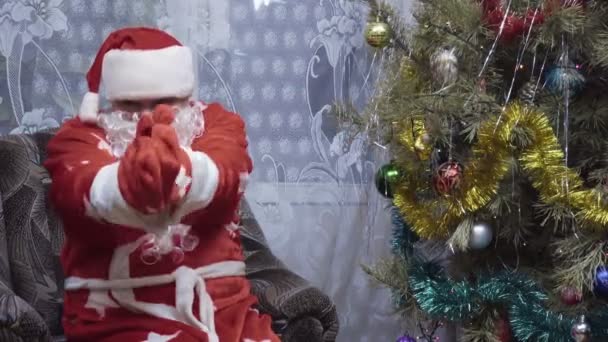 Снігуронька і Дід Мороз — стокове відео