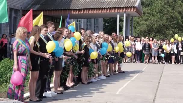 Aula de graduação na escola — Vídeo de Stock