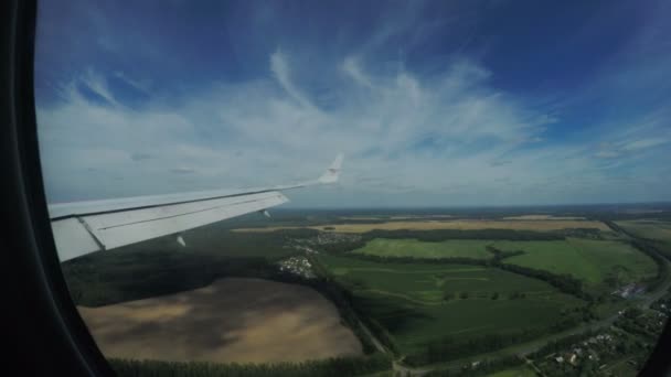 Blick aus dem Flugzeug — Stockvideo