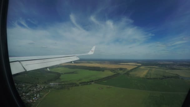 Blick aus dem Flugzeug — Stockvideo