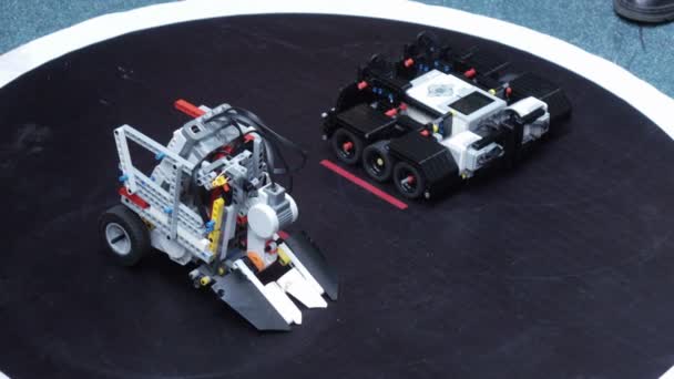 MelhorRoboFest Máquinas de competição de batalha da Lego — Vídeo de Stock