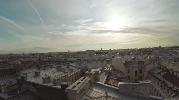 Vista desde los tejados del casco antiguo — Vídeo de stock