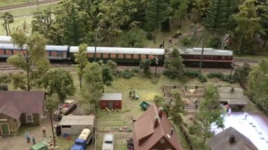 Bir yolcu treni arabaları ile seyahat