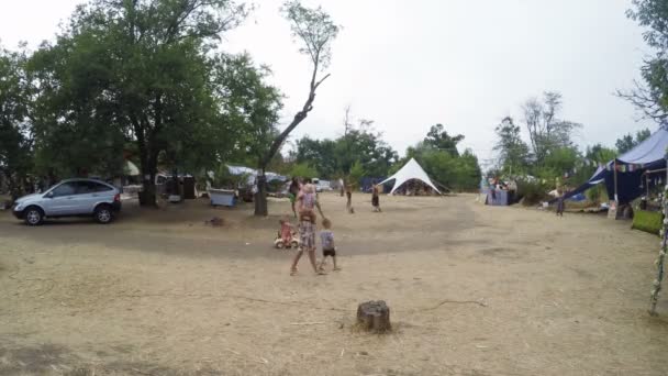 Festival etnoesotérico Zona de alimentación — Vídeo de stock