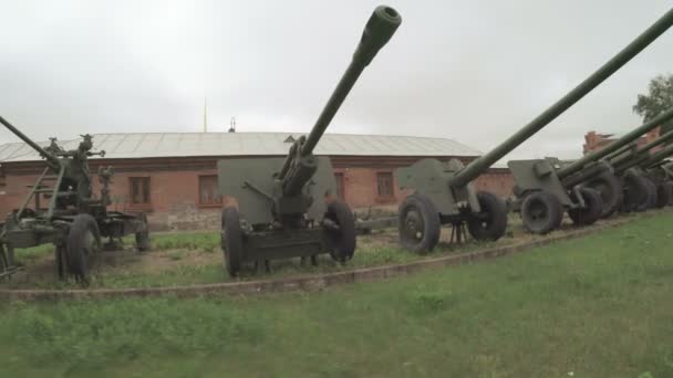 Артилерійський музей і виставки — стокове відео