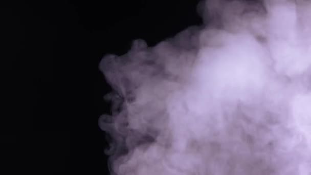Abstrato vapor de água branco sobre fundo preto — Vídeo de Stock