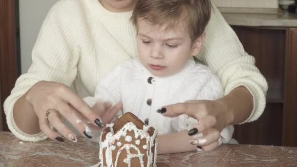 Garçon dans la cuisine sortes — Video