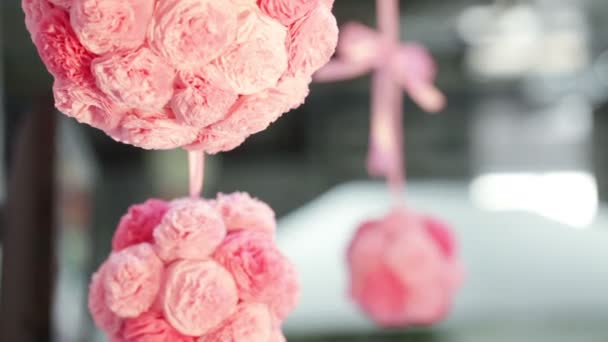 Декоративний букет з троянд — стокове відео