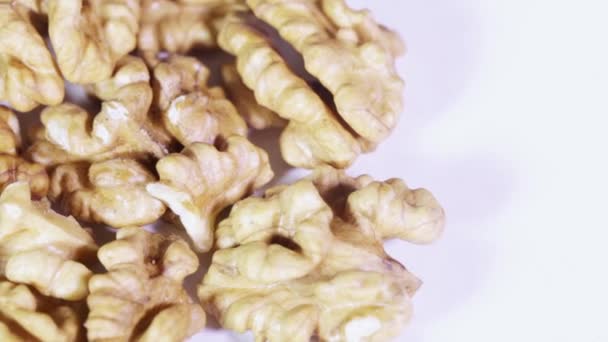 Pile of grain walnut rotates — Stock Video