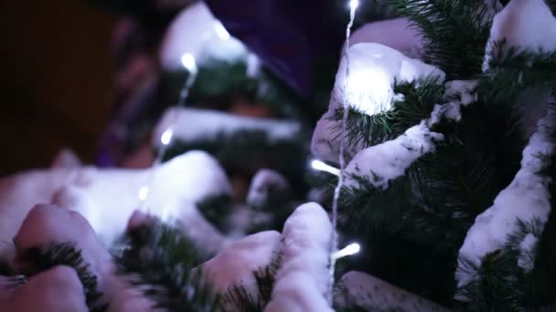 Illumination sur le sapin de Noël Cu — Video