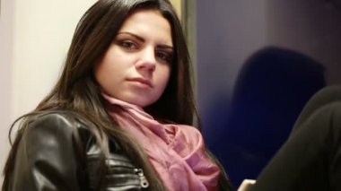 Smartphone dokunmadan kız