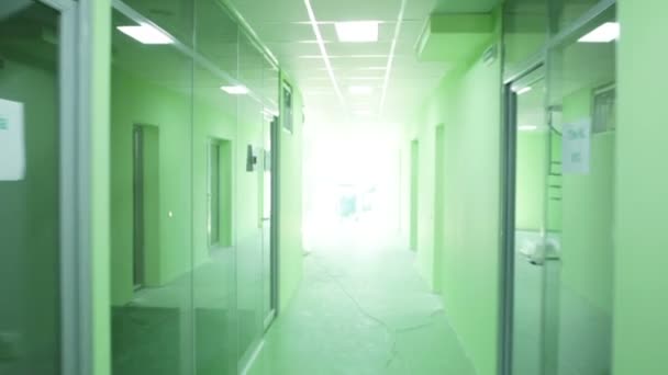 Couloirs en construction du nouveau bureau 