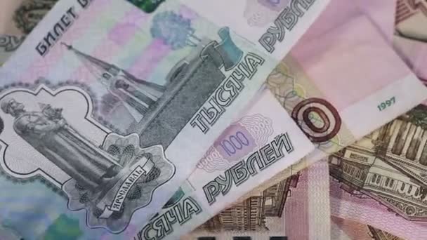 Russisches Geld — Stockvideo