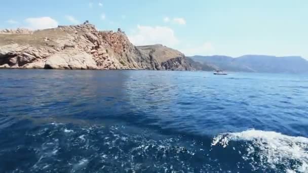 Vista desde el barco — Vídeo de stock