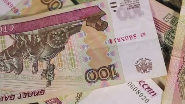 Russisch geld — Stockvideo