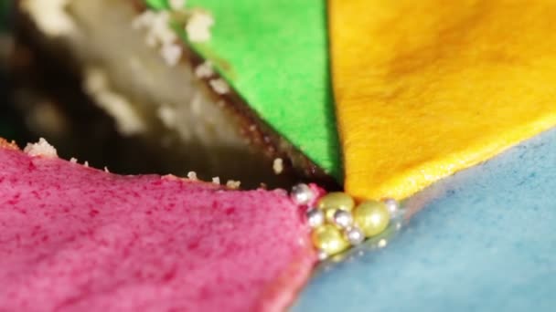 Multi-colored cake — Stock Video