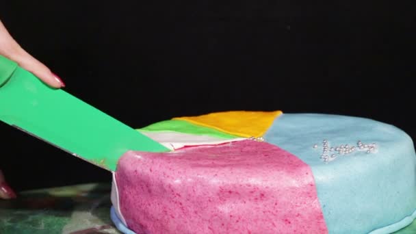 Cuting Gâteau multicolore — Video