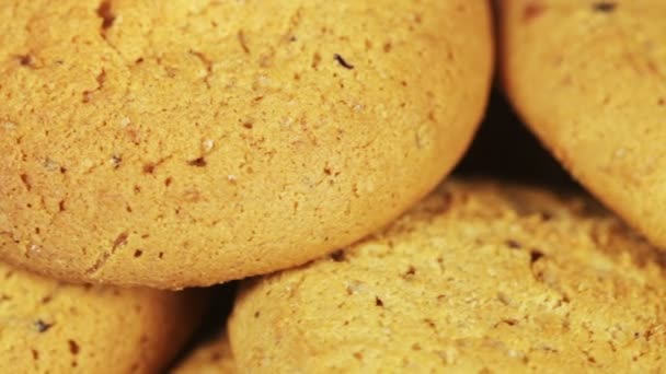 Yulaf ezmeli kurabiye — Stok video