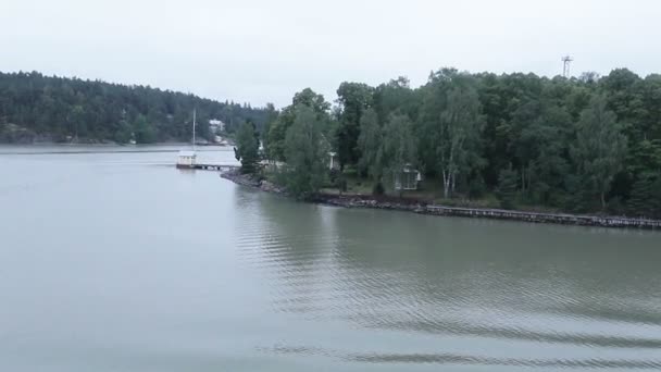 Вид на морские острова Финляндия — стоковое видео