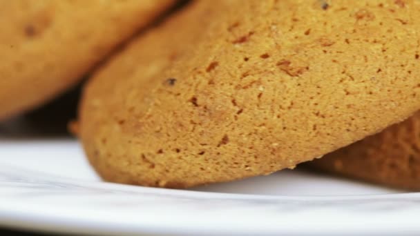 Вівсяне печиво — стокове відео