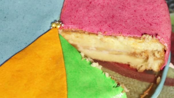 Torta multicolore — Video Stock