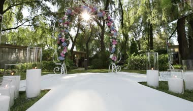 Kemer mumlar düğün dekore edilmiş