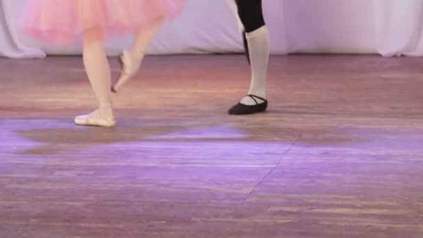 Balett par fötter — Stockvideo