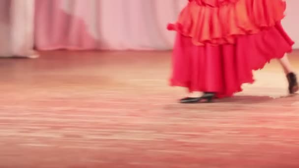 Spanish dance on stage — Stock Video