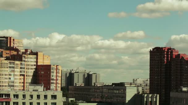 Bulutlar Timelapse şehir — Stok video