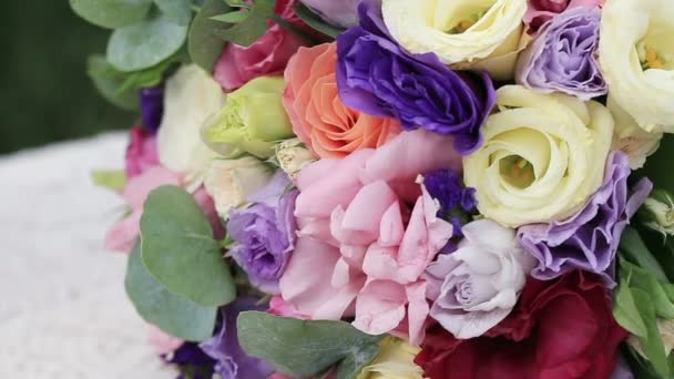 Bouquets de casamento — Vídeo de Stock