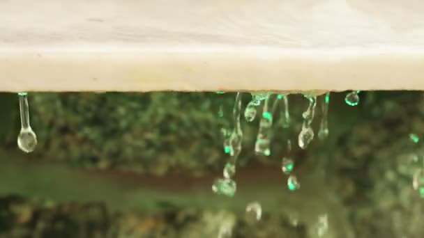水と花崗岩のスラブ — ストック動画