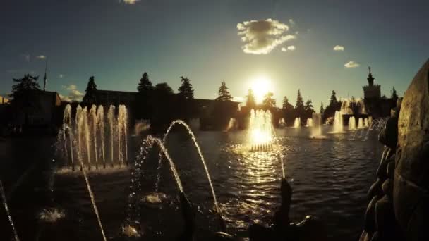 Brunnen im Stadtpark — Stockvideo