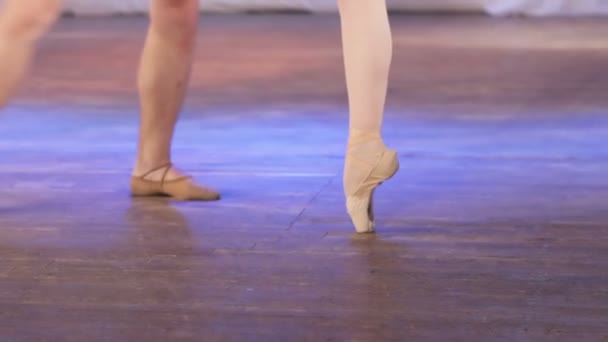 Ballet pair feet — Stock Video