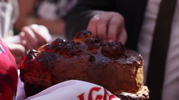 Pan de boda — Vídeos de Stock