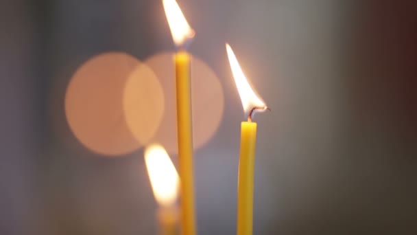 Luces Velas CU — Vídeo de stock