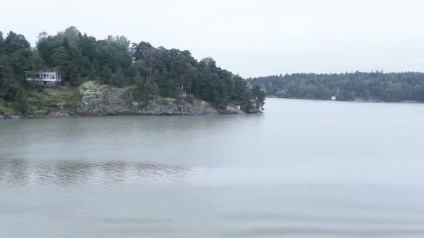 Blick auf Meeresinseln Finnland — Stockvideo