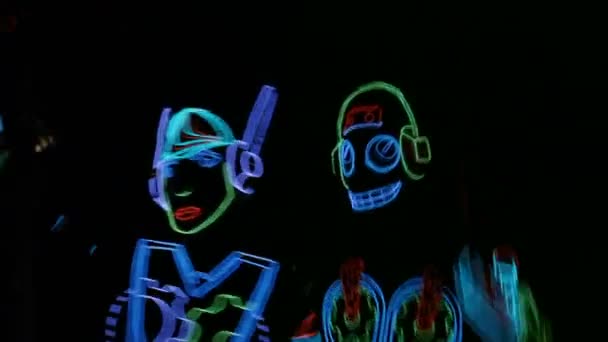 Light show cuplu — Videoclip de stoc