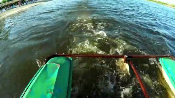 Katamaran rzeki — Wideo stockowe