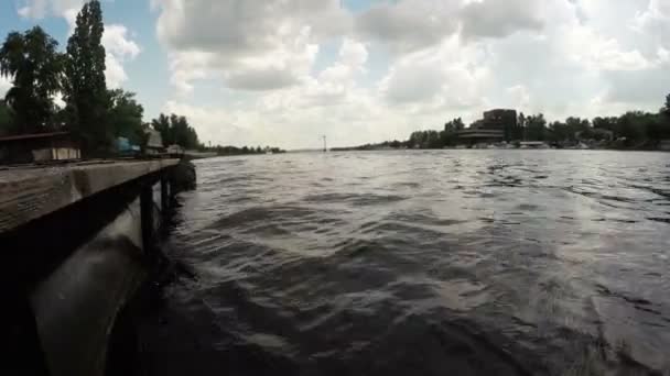 Cais fluvial — Vídeo de Stock