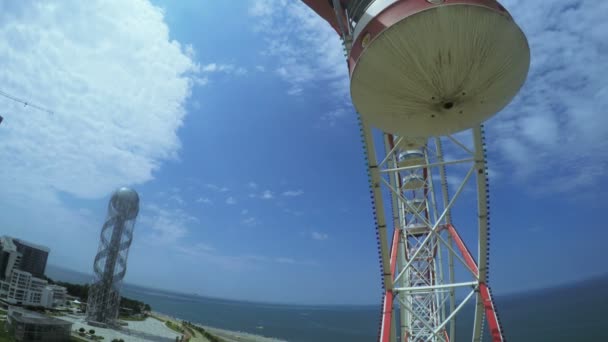 View Ferris wheel — Stock Video