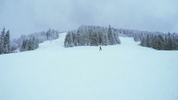Εκπαίδευση στις πίστες σκι — Αρχείο Βίντεο
